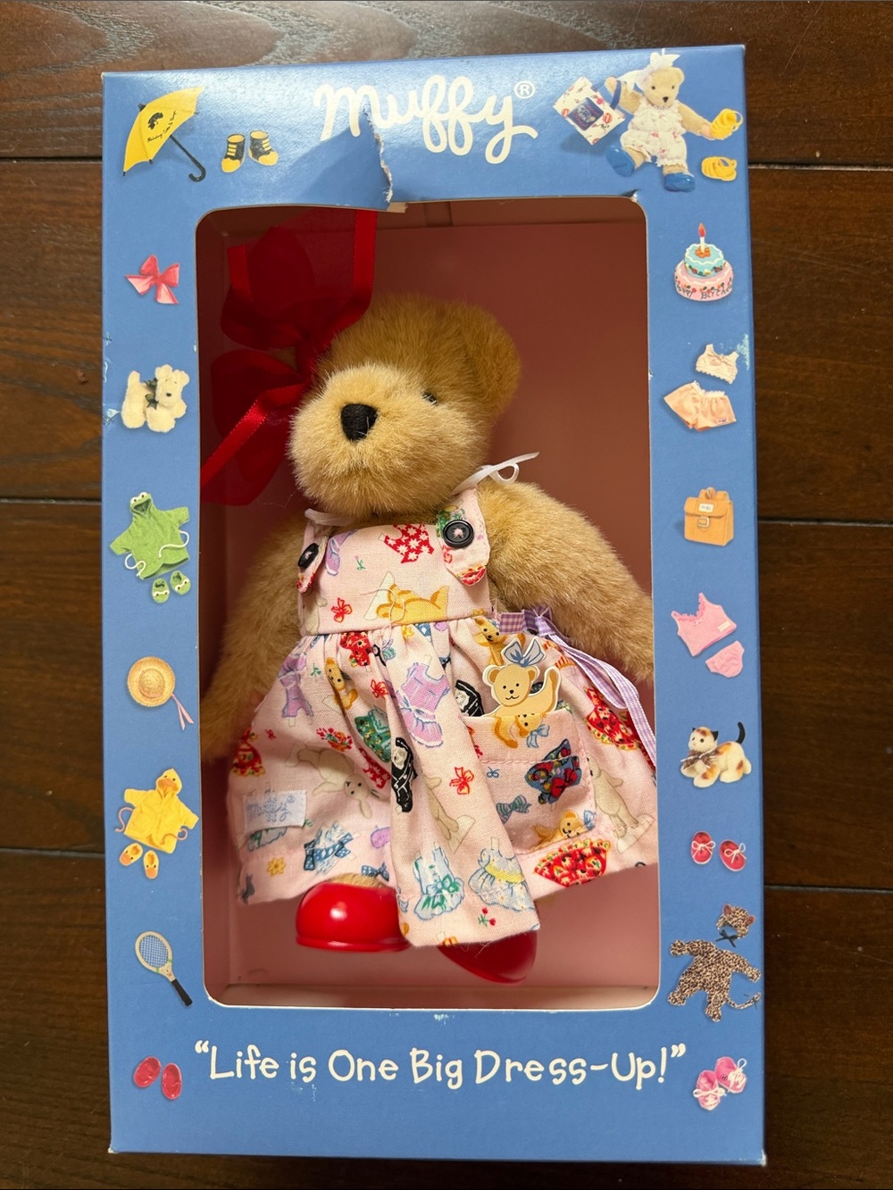 Muffy North American Bear Co Clothesline #5672 2000 Bear in Pink Dress